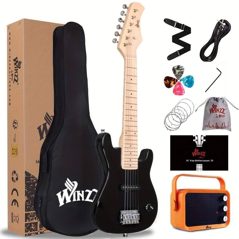 WINZZ 30-Inch Electric Guitar Starter Kit with Mini Amp and Gig Bag