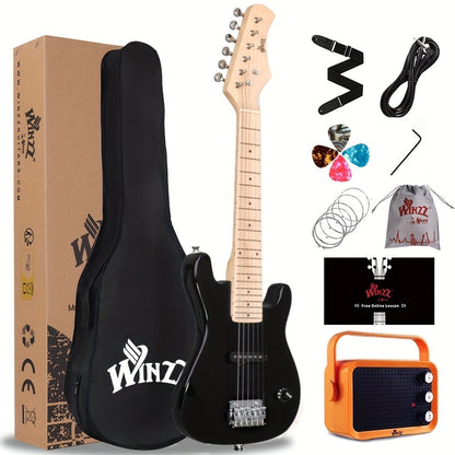 WINZZ 30-Inch Electric Guitar Starter Kit with Mini Amp and Gig Bag