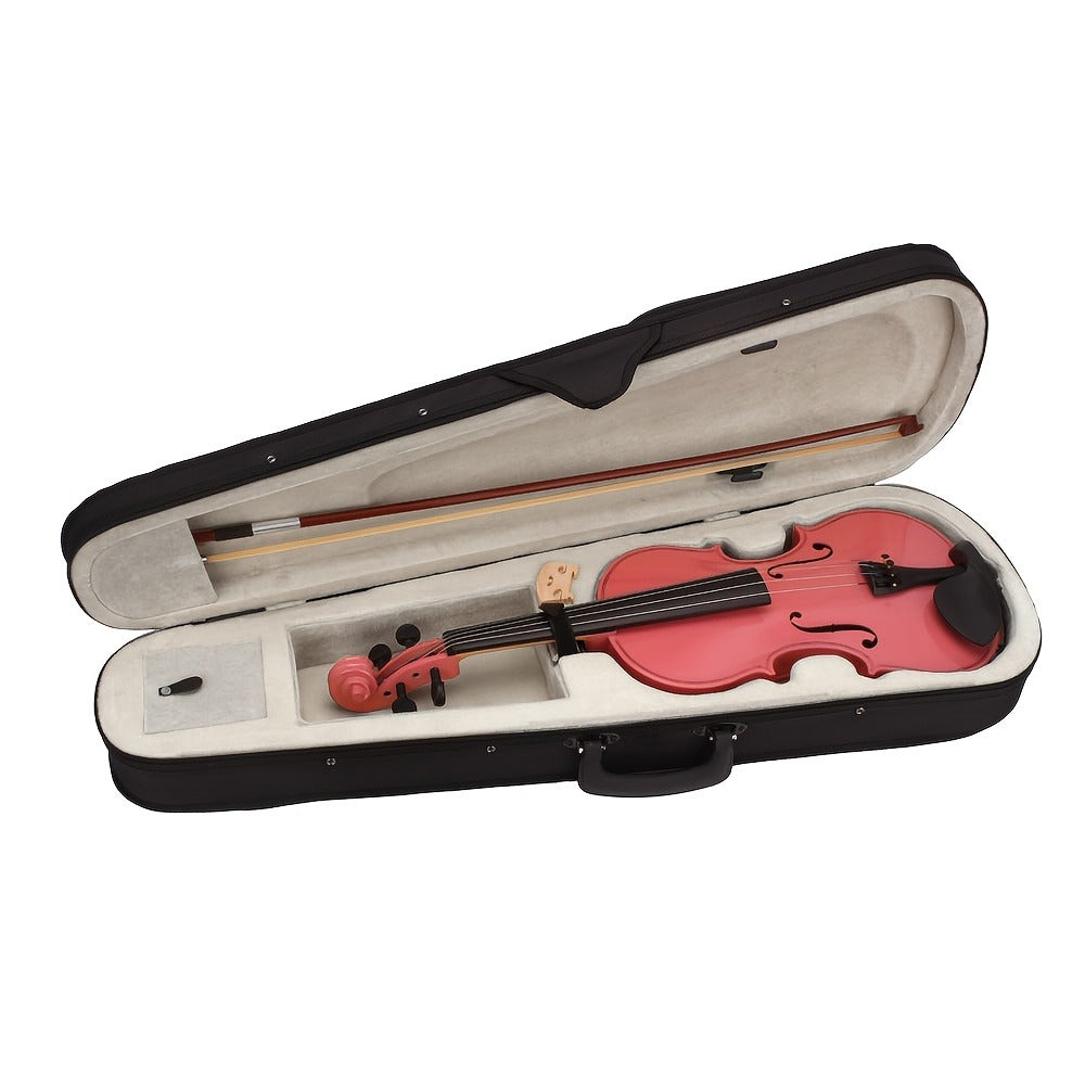 Full Size Violin, white violin, Full Size, Basswood, Beginners, Case for Lessons