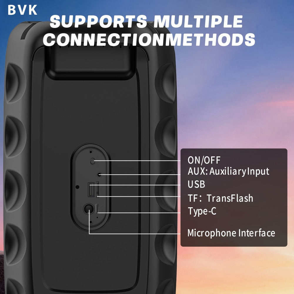 Portable PA Speaker, Upgraded MOS-1265-1 Wireless, RGB, Wireless, MOS-1265, Enhanced