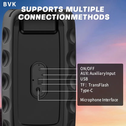 Portable PA Speaker, Upgraded MOS-1265-1 Wireless, RGB, Wireless, MOS-1265, Enhanced