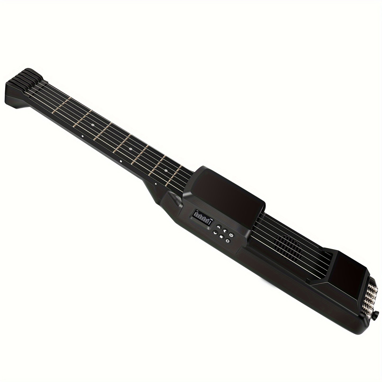 Smart Guitar with AI Chord Practice, USB- Portable MIDI/Electric/Acououstic Guitar Suitable for Beginners, Silent/Loud Modes, Tuning-Free Carbon Fiber Neck, LCD Screen & Speaker/Headphone Jack (No Tuner Required)