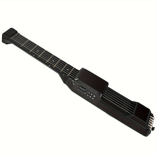 Smart Guitar with AI Chord Practice, USB- Portable MIDI/Electric/Acououstic Guitar Suitable for Beginners, Silent/Loud Modes, Tuning-Free Carbon Fiber Neck, LCD Screen & Speaker/Headphone Jack (No Tuner Required)