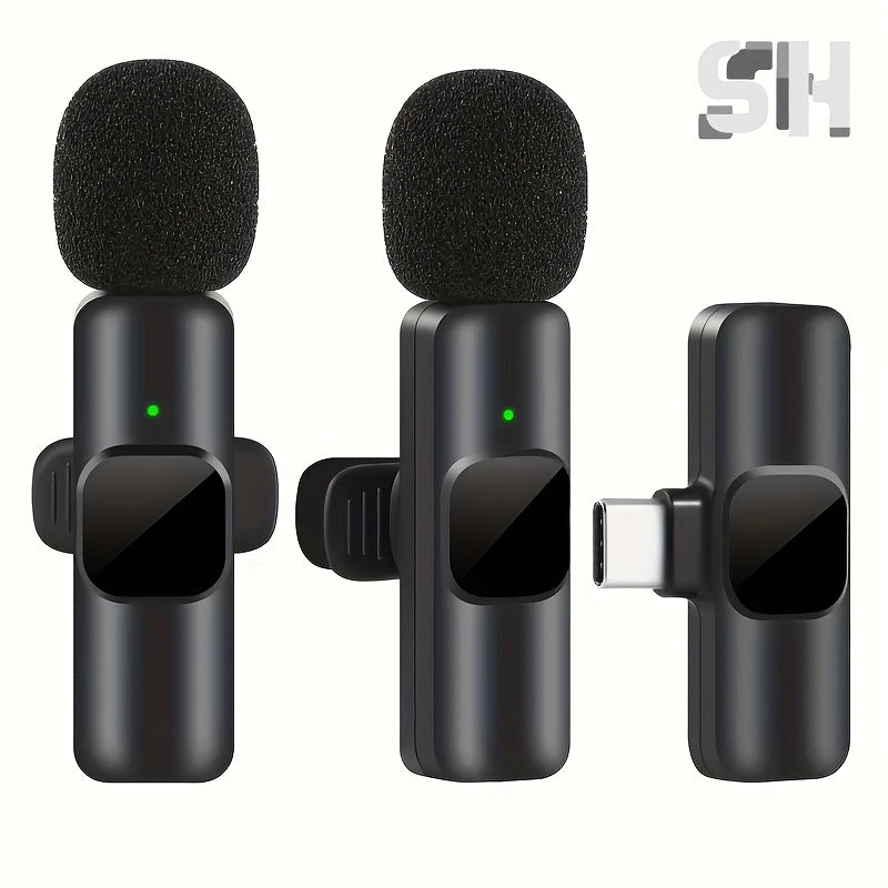 Local Stock! Lavalier Microphone with Noise Cancellation, Crystal Clear Audio for Live Streaming, Online Teaching, Public Speaking, YouTube Videos, Compatible with Type-C & I 0 S Devices. Compact & Portable, Easy Setup, One-Button Connection.
