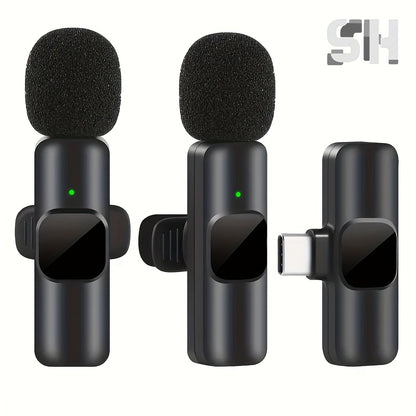Local Stock! Lavalier Microphone with Noise Cancellation, Crystal Clear Audio for Live Streaming, Online Teaching, Public Speaking, YouTube Videos, Compatible with Type-C & I 0 S Devices. Compact & Portable, Easy Setup, One-Button Connection.