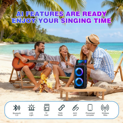 Portable PA Speaker, Sleek Compact, Wireless, USB, Karaoke, Sleek for Parties and Karaoke