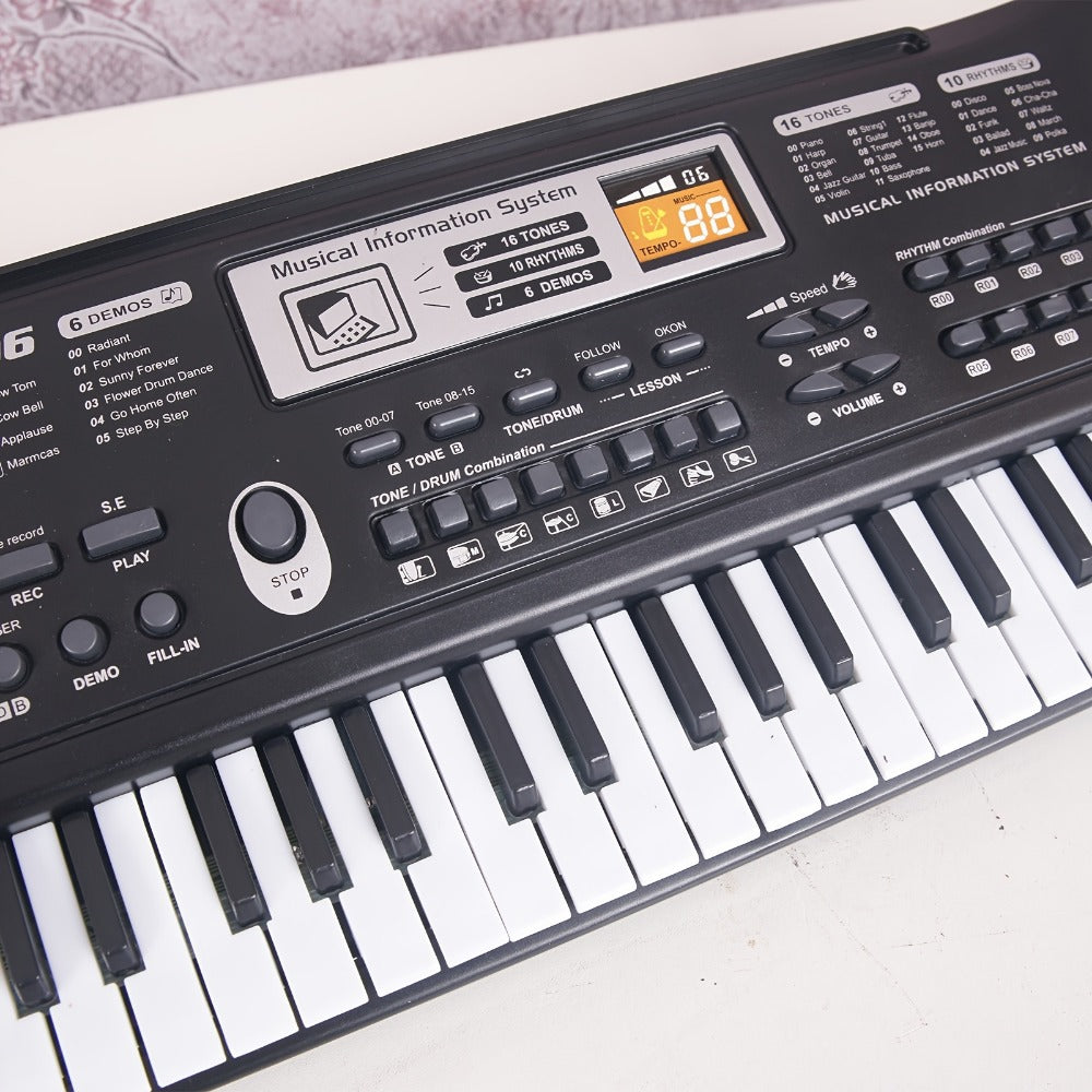 Portable Electronic Keyboard, Full Size, USB, Portable, Key, Microphone, Full for Beginner