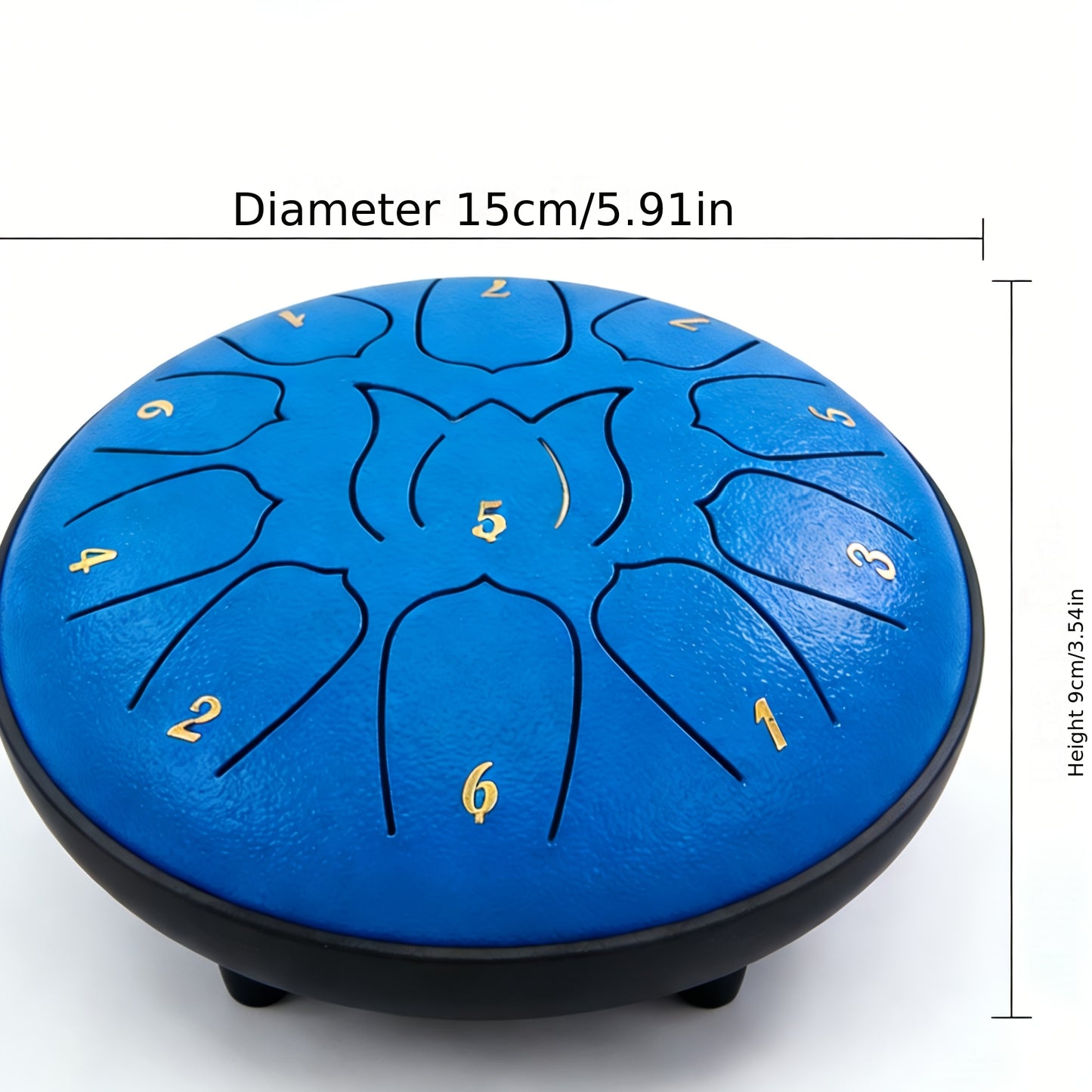 8-tone 6-inch Steel Tongue Drum | Hand Pot Drum For Yoga, Meditation, And Stress Relief | Rain Drum For Outdoor Gardens And Terraces | Ideal For Outdoor Garden Music With Mallet And Sheet Music