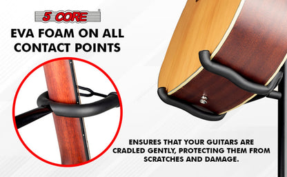 Guitar Stand, Foldable, Adjustable, Core, Triple for Holding And Displaying Guitars