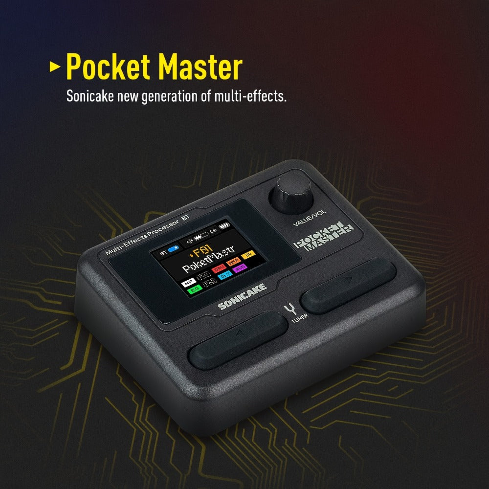 Guitar Multi-Effects Processor, USB-C, USB, SONICAKE for Guitar Or Bass Tone Shaping