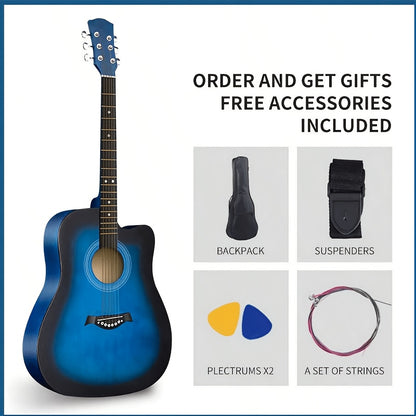 Acoustic Guitar shown in the Blue option