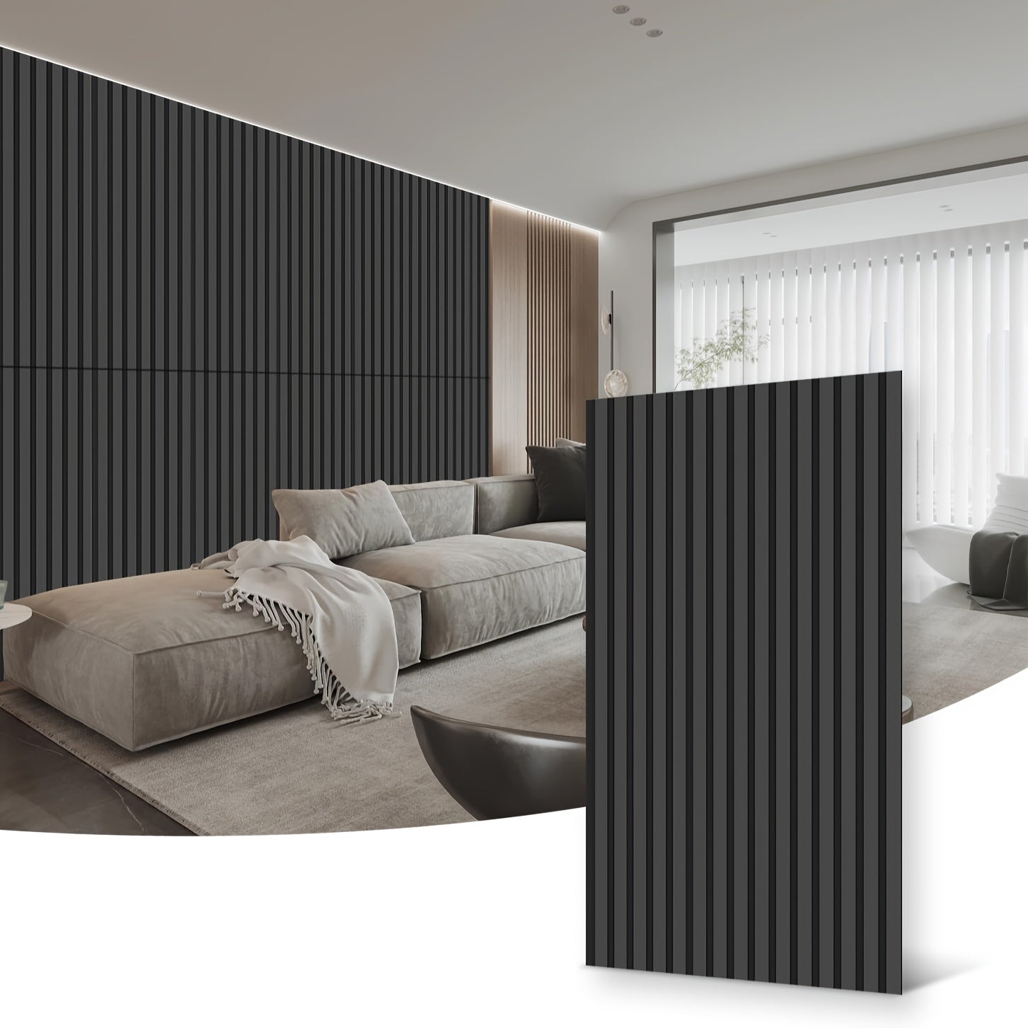 Acoustic Wall Panel shown in the Matte Black option