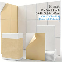 Rectangle Soundproof Panel 60L30W1H White 6