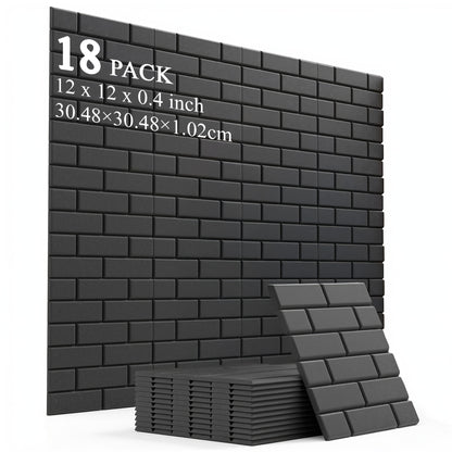 Acoustic Wall Panel shown in the Wall Tile Soundproof Panel 30L1H Black 18 option