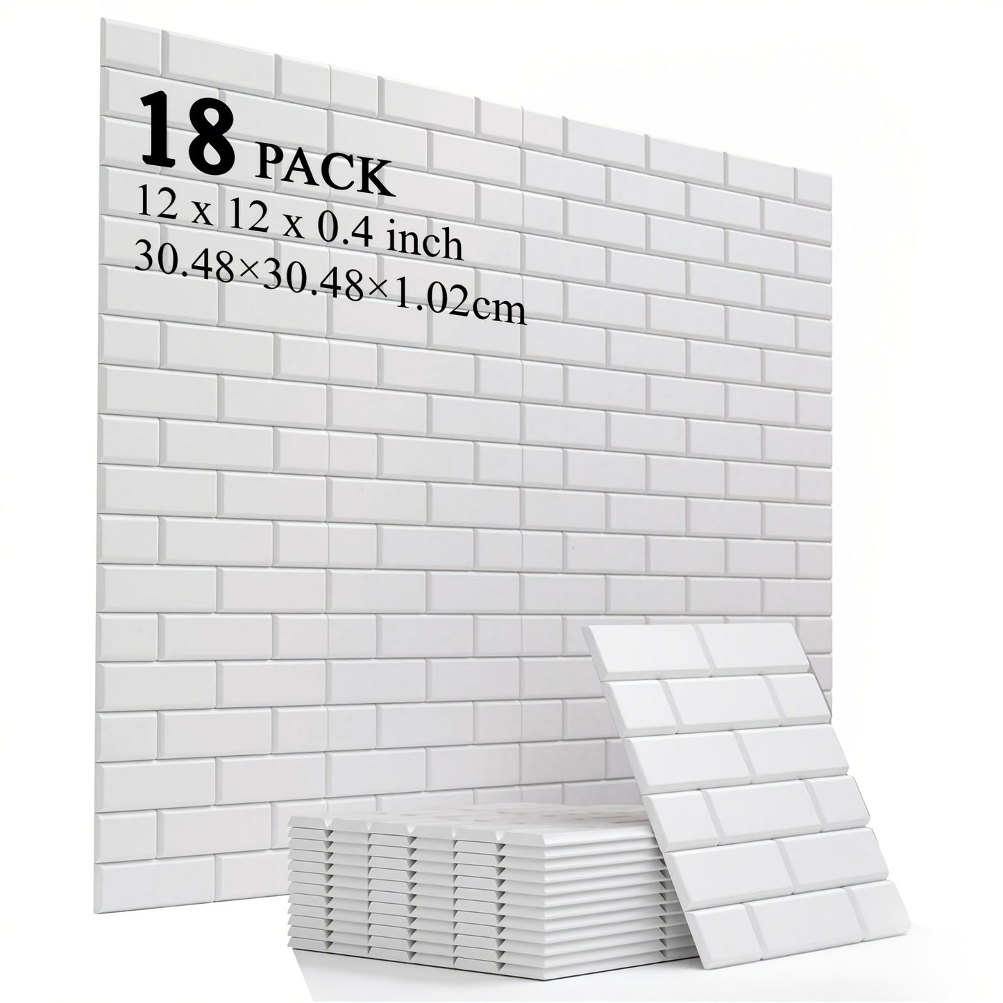 Acoustic Wall Panel shown in the Wall Tile Soundproof Panel 30L1H White 18 option