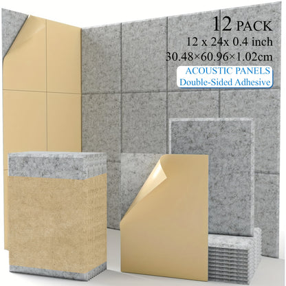 Acoustic Wall Panel shown in the Light Gray 12 Pieces option