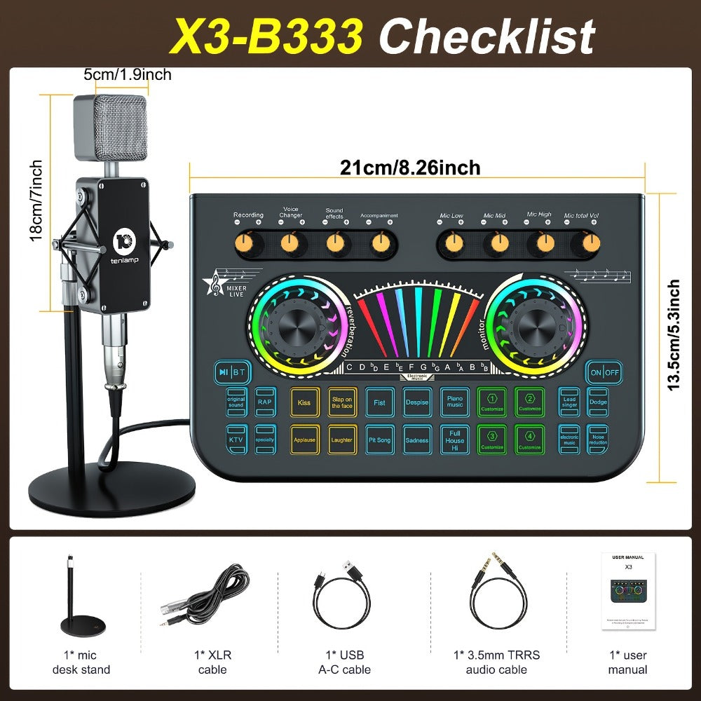 Portable Karaoke System, 36V, USB, Rechargeable, Professional, Podcast for Parties