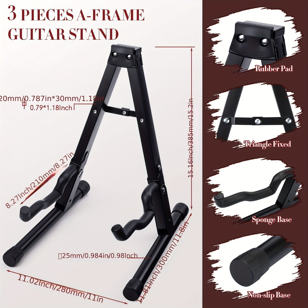 Guitar Stand, Foldable, 3pcs, Support for Holding And Displaying Guitars