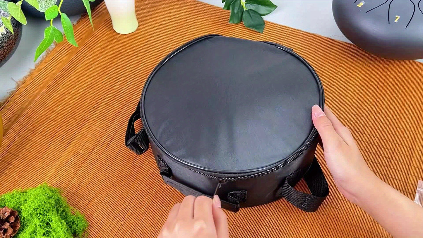 Rain Drum 11 Notes 8 Inches Steel Tongue Drum for Outside Garden with Drum Bag, Music Book, Drum Mallets, Mallet Holder, Steel Drum for Yoga, Meditation, Prenatal Education