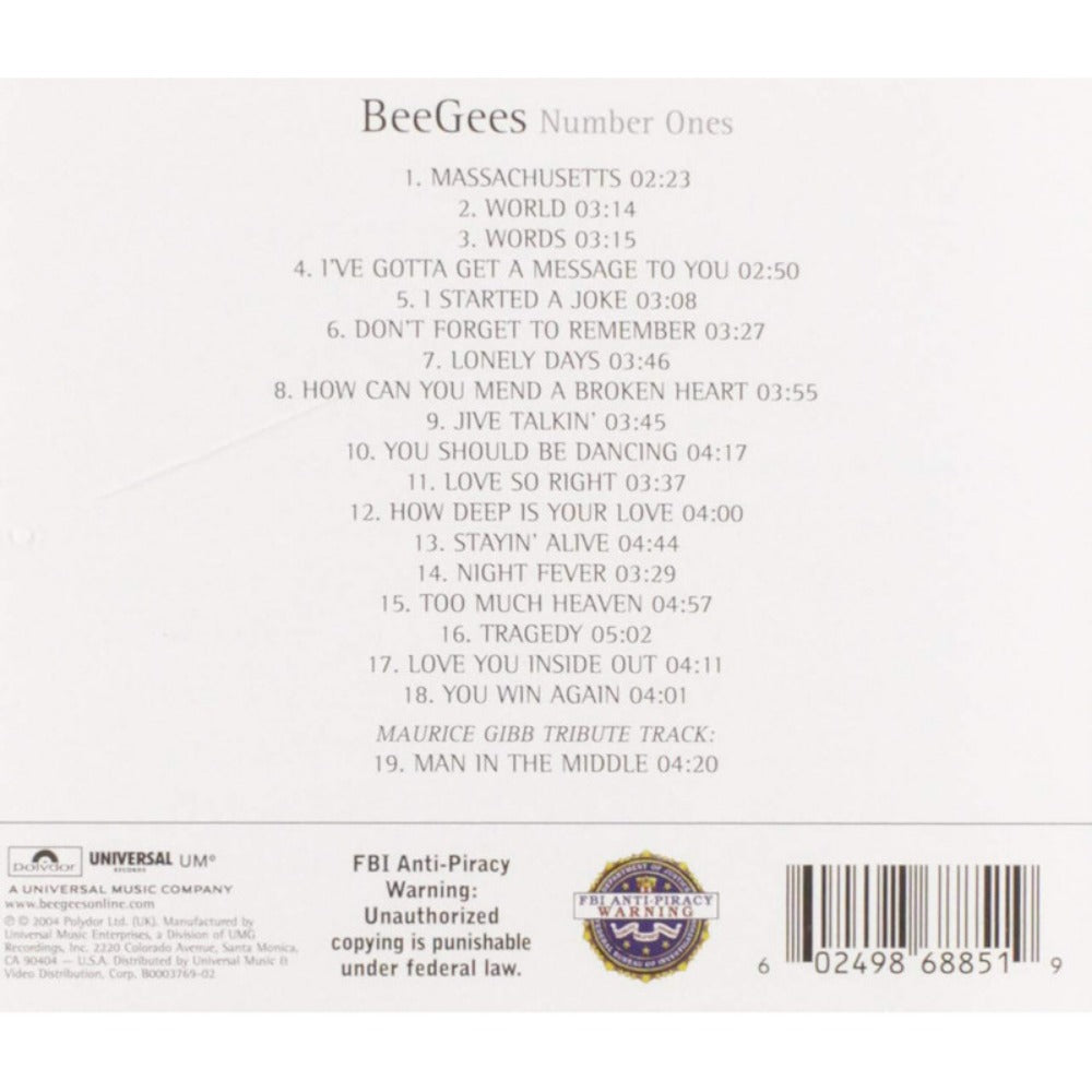 Music CD, Bee, Gees, Number for Music Listening and Collecting