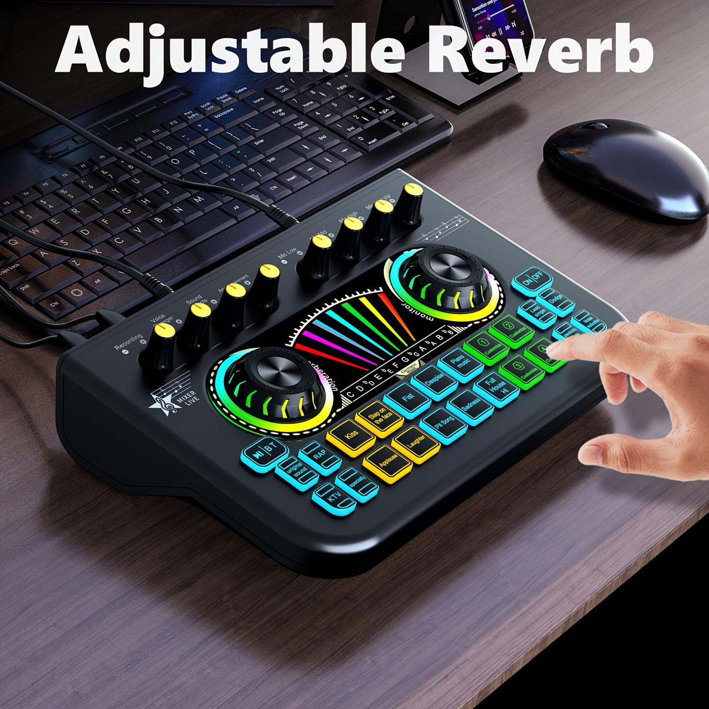 X3 Sound Card Professional Podcast Influencer KOL Singing Gaming DJ Mixing Station Controller Equipment Studio Professional Recording Electronic Music Mixer Power Karaoke Machine Available Dynamic Condenser Wireless Microphone Portable Microfono, Podcast