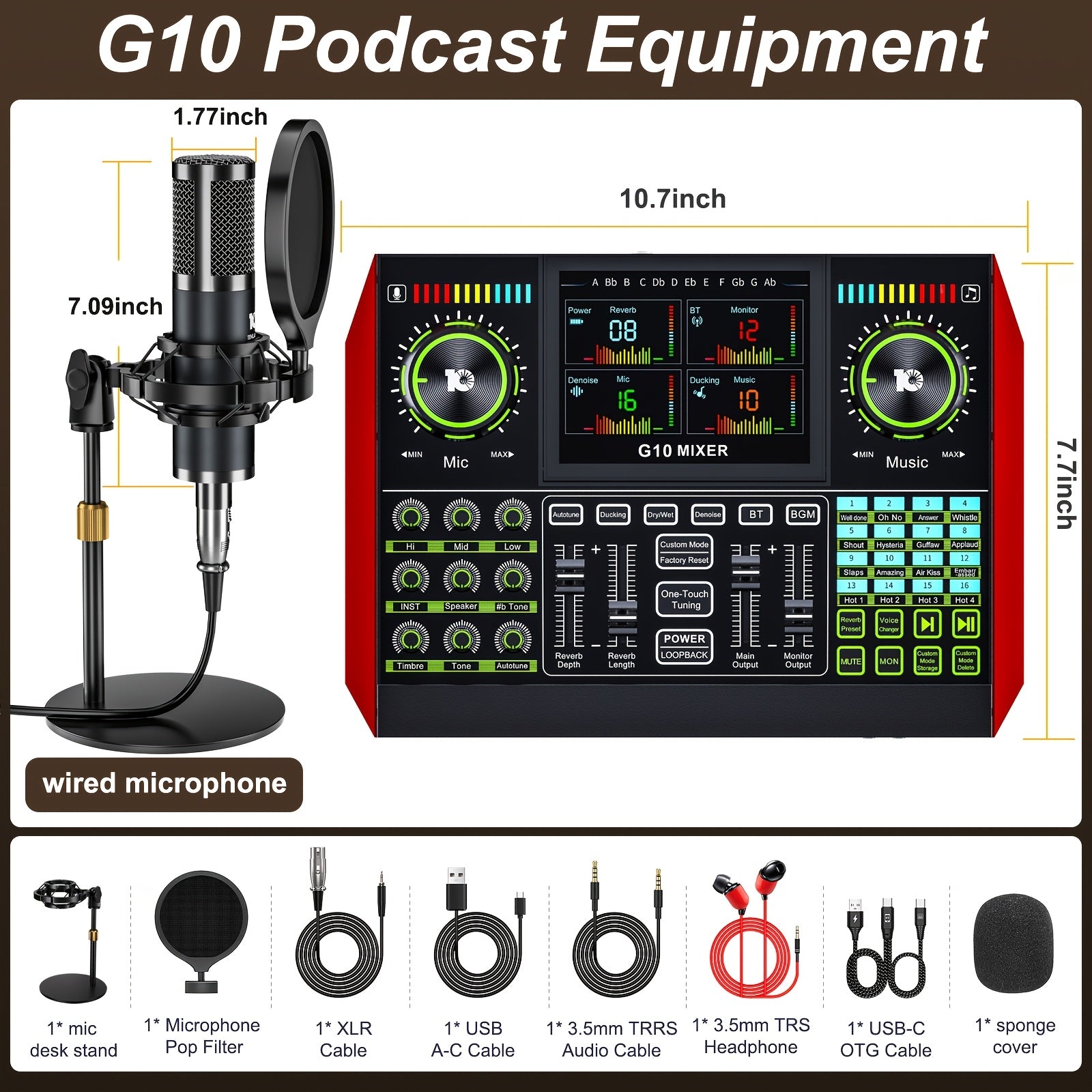 Audio Mixer shown in the G10-p15(Disc bracket set) option