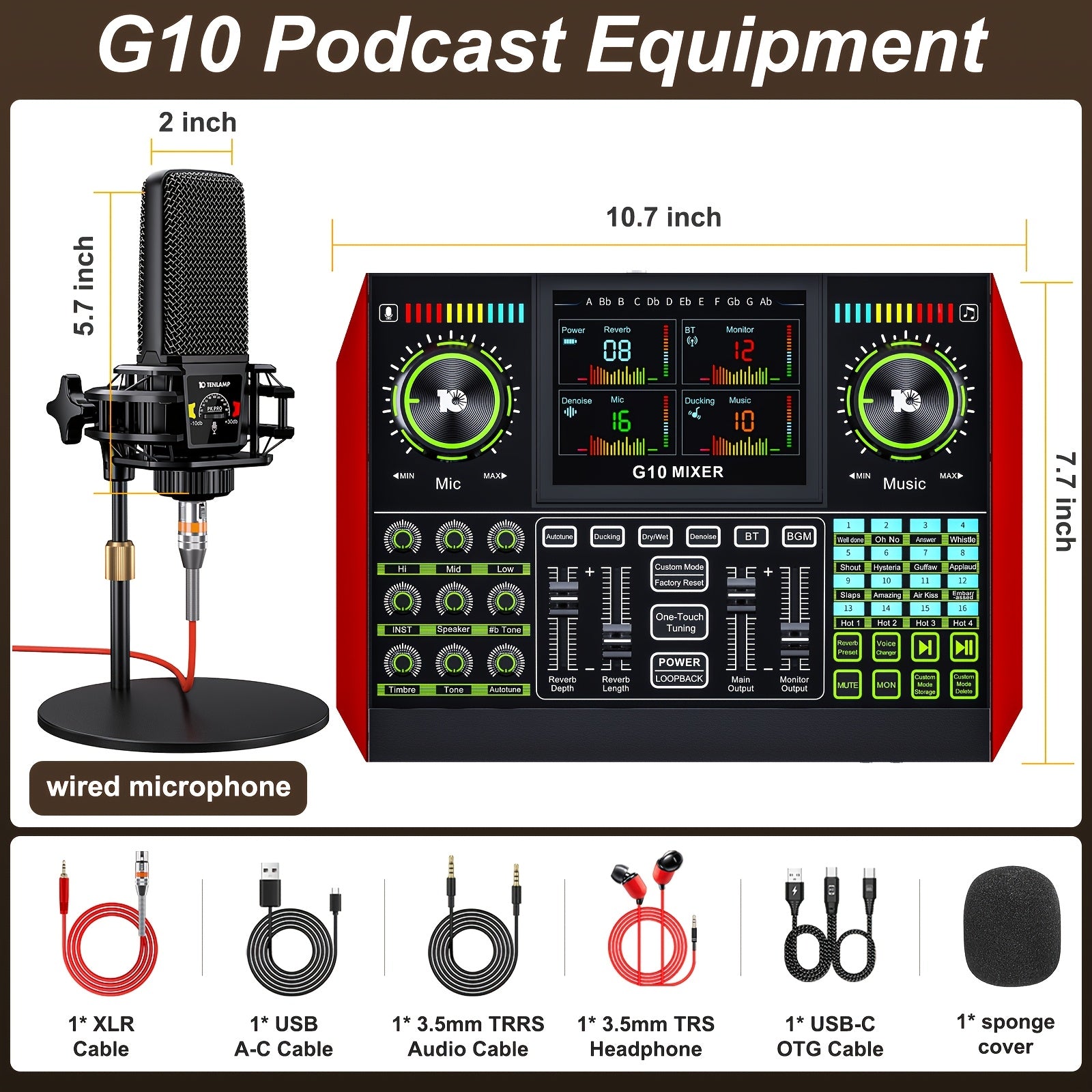 Audio Mixer shown in the G10-pk(Disc bracket set) option