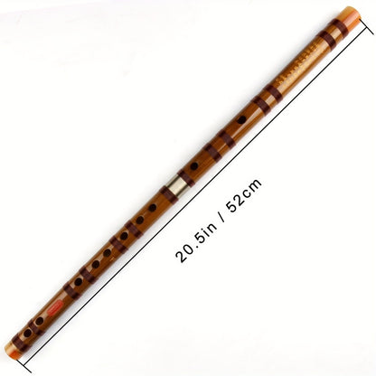Chinese Bamboo Dizi Flute, Two-Section Traditional Instrument for Beginners