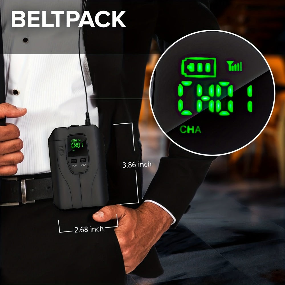 Portable PA Speaker, Dual Wireless, Wireless, Rechargeable, Dual, Lapel/Lavalier