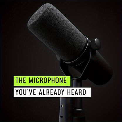 Professional SM7B Dynamic Microphone for Studio Recording Podcasting Gaming Streaming Rugged Construction Warm Vocals Wide Frequency Range Air Suspension Shock Isolation Streaming Audio Gear Durable Construction Microphone for Recording