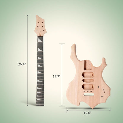 Electric Guitar, Glarry, DIY, Kit for Lessons and Practice for Home Practice, Rehearsal
