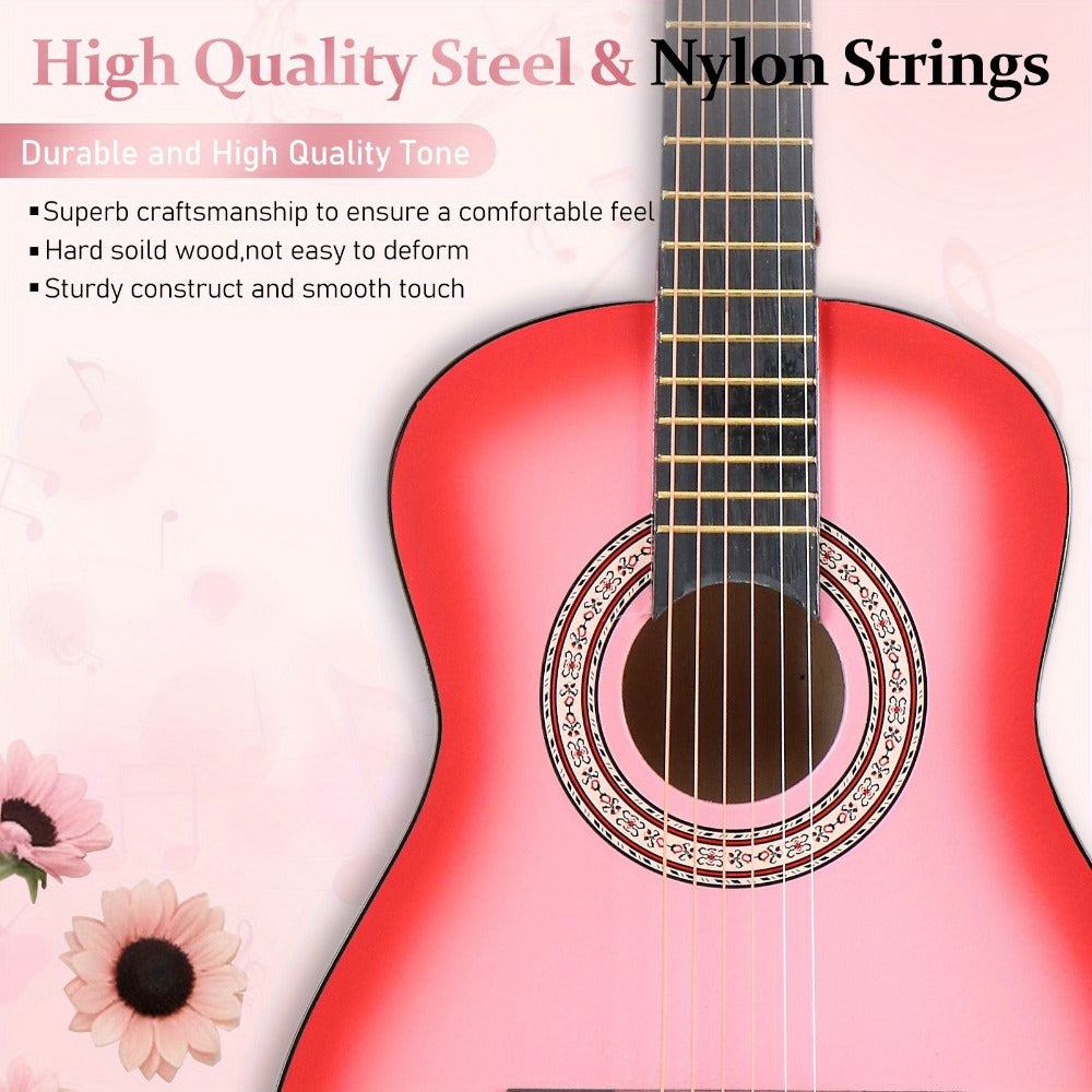 Acoustic Guitar, Light Sky Blue, 30 inch, Glarry, 30-Inch, Size for Lessons and Practice