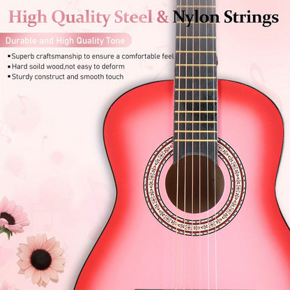 Acoustic Guitar, Light Sky Blue, 30 inch, Glarry, 30-Inch, Size for Lessons and Practice