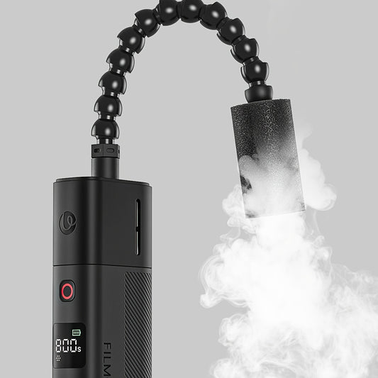 Ulanzi FILMOG X Portable Smoke Machine Halloween Wedding Christmas Party FX Adjustable Mist Dense Dry Ice Modes LCD Display Type-C Charging Food-Grade Safe For Photography W Carrying Case Content Creator Kit