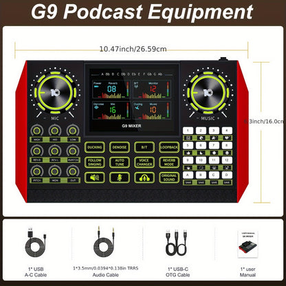 Audio Mixer, USB, Stereo, Sound, Board, Console for Live Sound