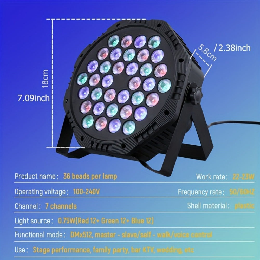 LED Stage Light, Remote Control, RGB, DMX Control, Lights, Party for Stage and Party
