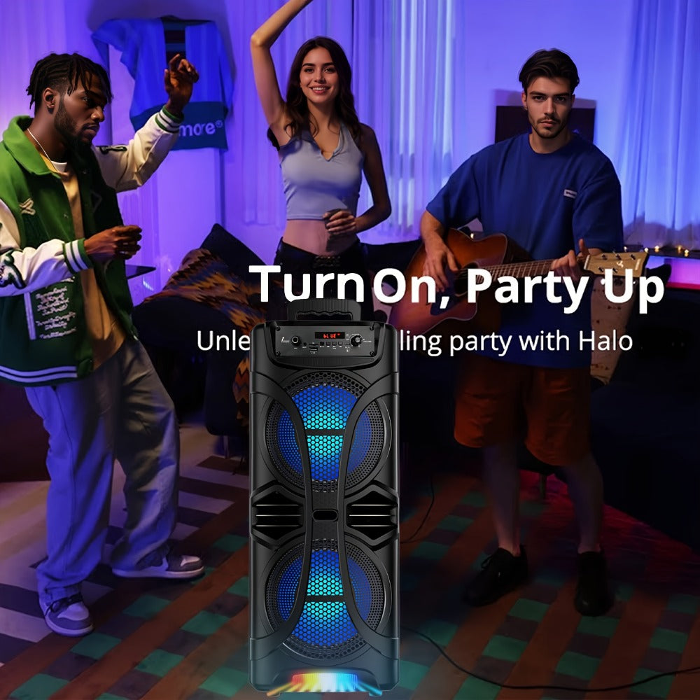 Portable PA Speaker, Bluetooth, Wireless, System, Rechargeable for Parties and Karaoke