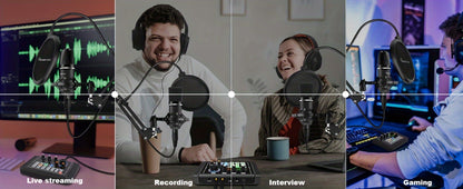 USB Audio Interface, Rechargeable, USB, Hayner-Seek, Podcast for Recording and Streaming