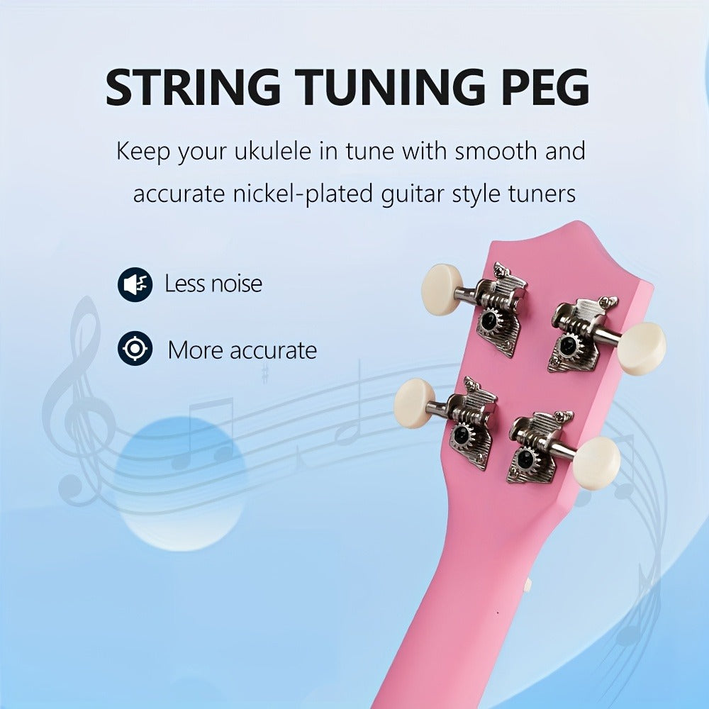 Soprano Ukulele, Beginner, Kit, Guitar for Lessons and Practice