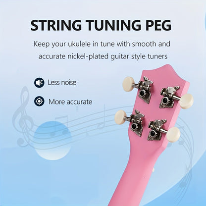 Soprano Ukulele, Beginner, Kit, Guitar for Lessons and Practice