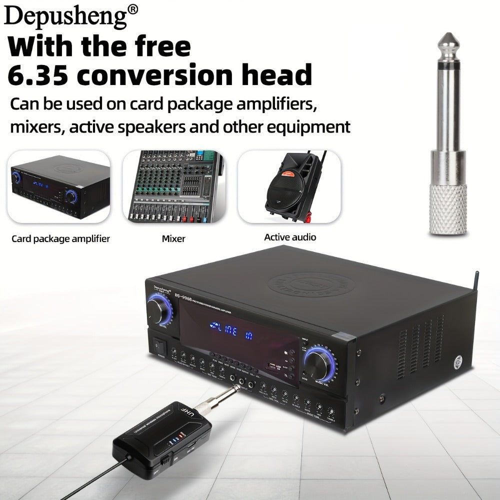 Audio Mixer, Rechargeable, Wireless, DEPUSHENG, Lavalier for Live Sound