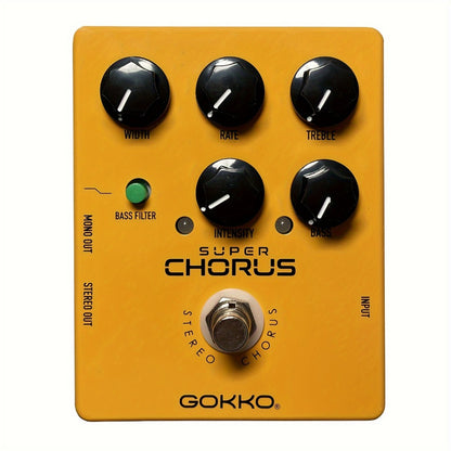 Guitar Effects Pedal, Adjustable, Stereo, Super for Electric Guitar Or Bass Tone Shaping