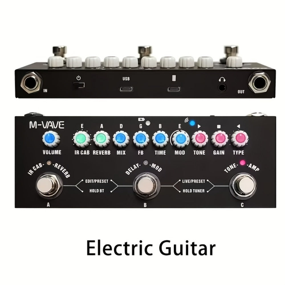 Guitar Multi-Effects Processor, Wireless, USB, M-VAVE for Guitar Or Bass Tone Shaping