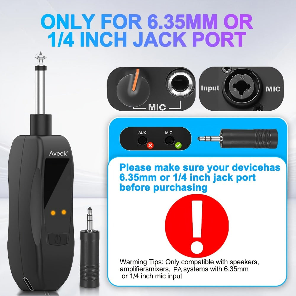Dual Wireless Handheld Microphone System with Rechargeable Receiver
