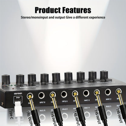 4 6 8 Channel USB Mixer Interface Expander Featuring Noise Reduction for Converting Mono to Stereo Output