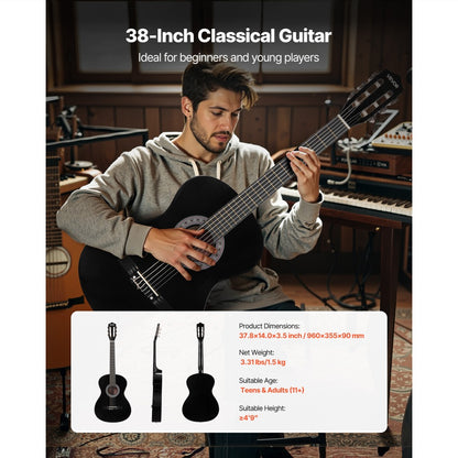 Acoustic Guitar, VEVOR, Classical, Beginner for Lessons and Practice