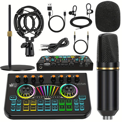 Portable Karaoke System, 36V, USB, Rechargeable, Professional, Podcast for Parties
