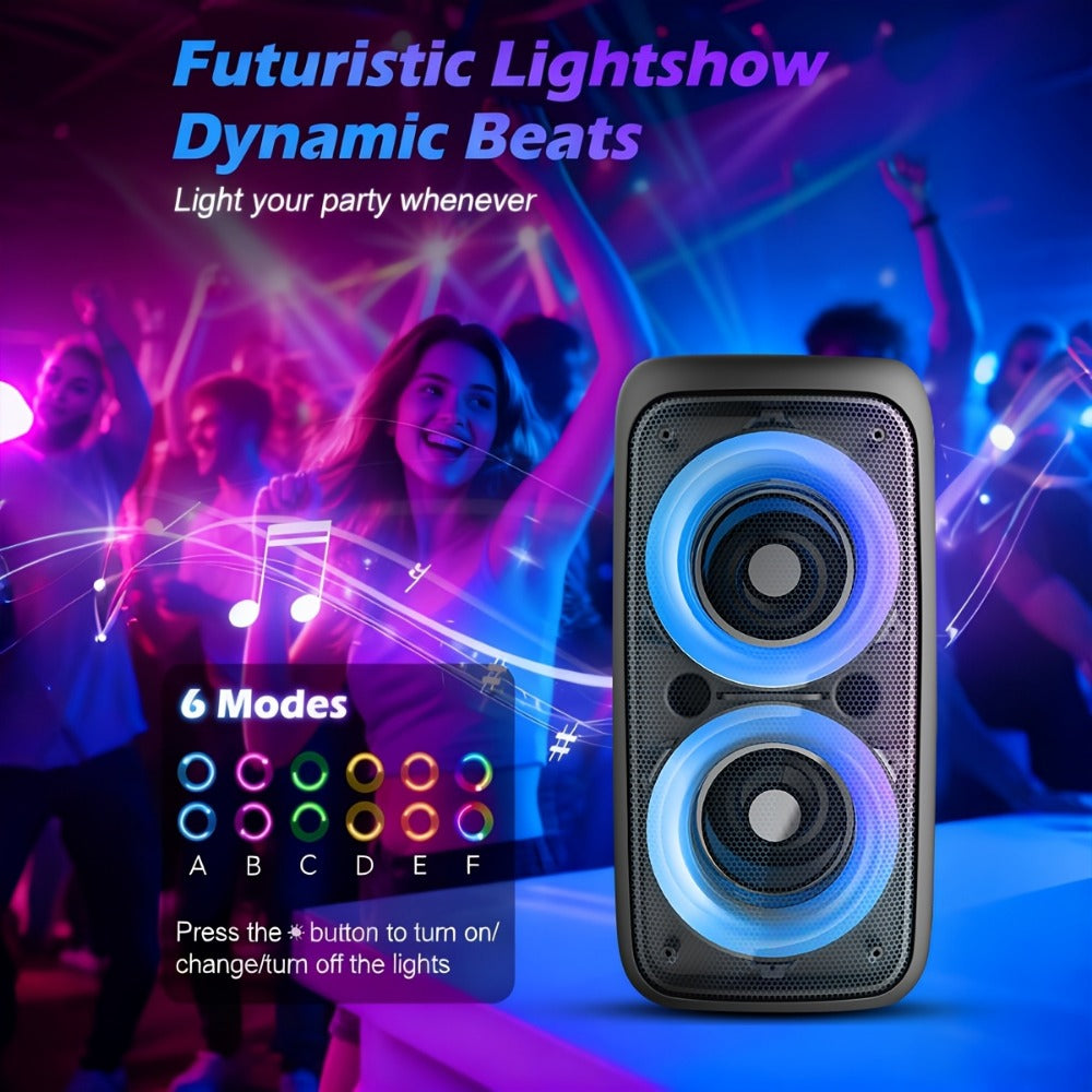Portable PA Speaker, Sleek Compact, Wireless, USB, Karaoke, Sleek for Parties and Karaoke