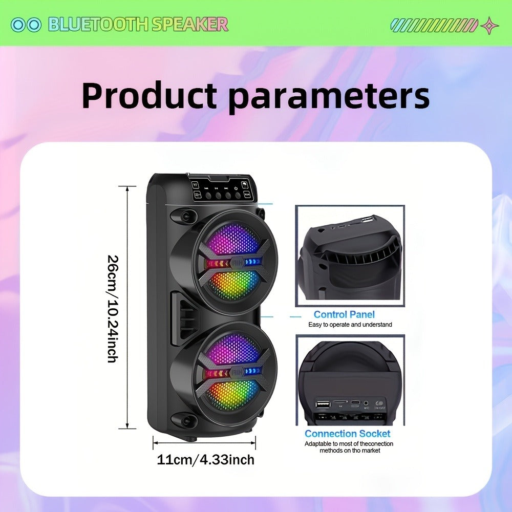 Portable PA Speaker, Dynamic, RGB, Wireless, Peak, 6500W for Parties and Karaoke