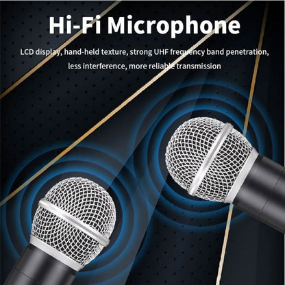 Recording Microphone, Wireless, 6.35mm, Dual, Channel for Recording and Streaming